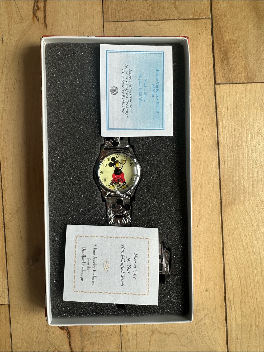 Mickey Mouse Stainless Steel Bracelet Watch - Yellow Dial